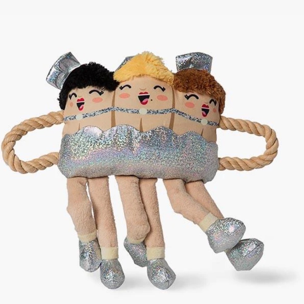 Bark Holiday Spectacular Dancers Plush Dog Toy